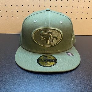 New Era San Francisco 49ers Hat 59FIFTY 7 3/8 Olive Green Fitted NFL Cap
